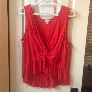 American Eagle Twisted Red Top